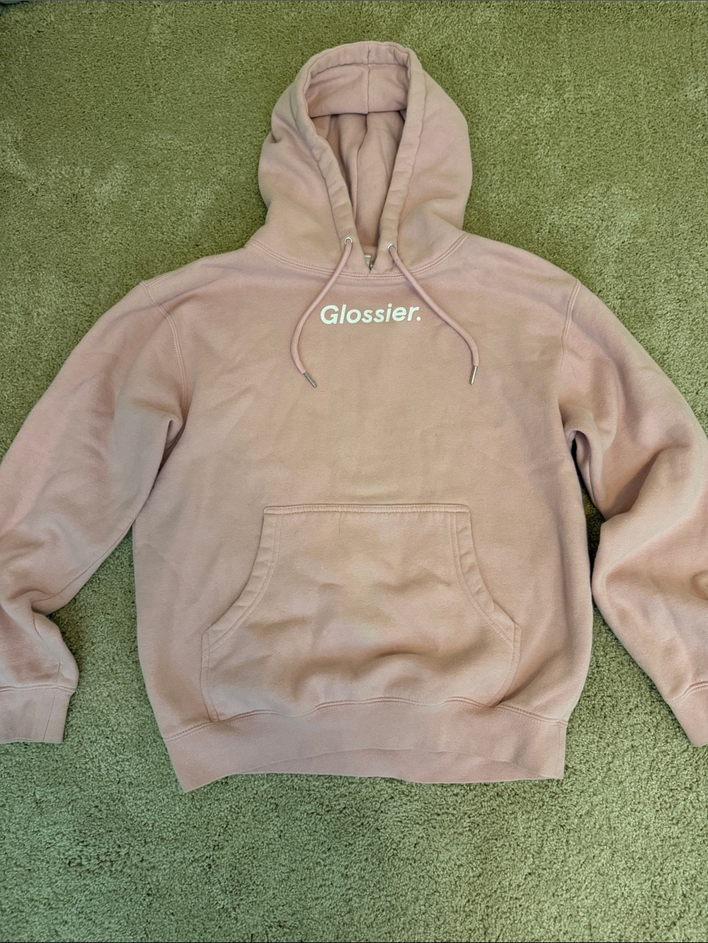 Glossier Dusty Rose Crewneck Hoodie